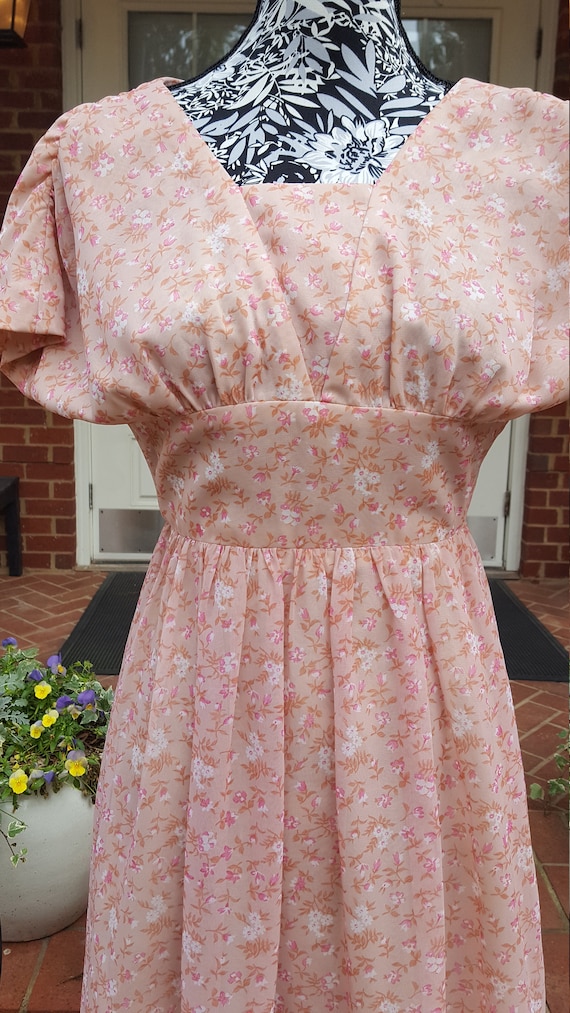 Vintage Pink Floral Tea Dress - image 3