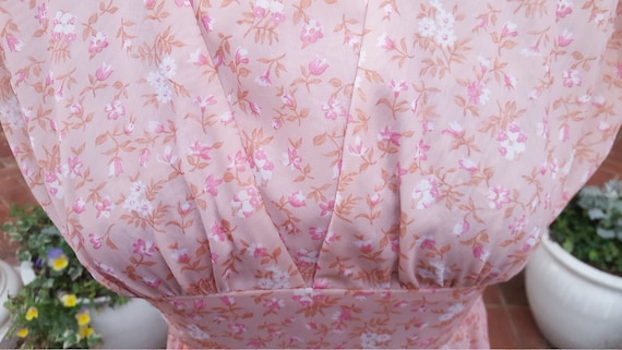 Vintage Pink Floral Tea Dress - image 5