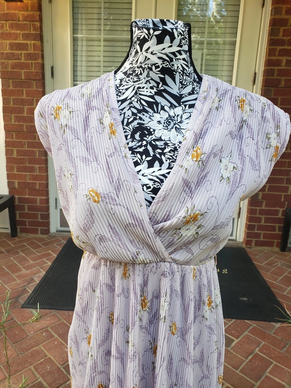 Vintage Purple Floral Dress