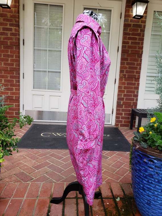 Vintage Pink Paisley Shirt Dress - image 2