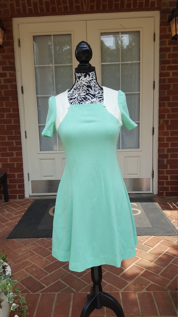 Vintage Fit and Flare Mint Green Mini Dress