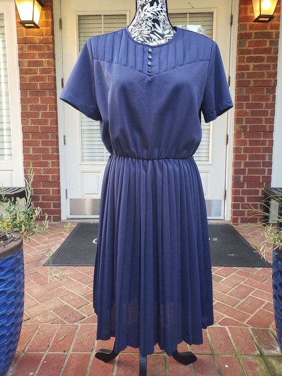 Vintage Navy Blue Dress