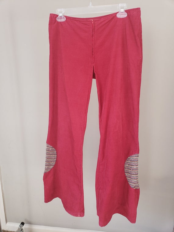 Boho Rust Corduroy Bell Bottoms - image 2