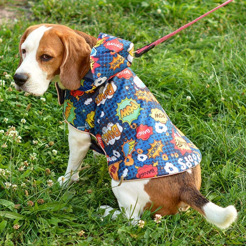 Hund Regenmantel gelb hell reflektierende Hundejacke Etsy