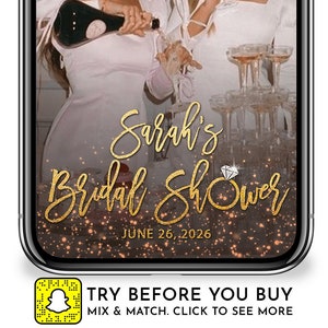Bridal Shower Snapchat Filter, Bridal Shower Snapchat Geofilter, Bridal Shower Snap Chat Filter, Bridal Shower Geofilter, Gold geofilter