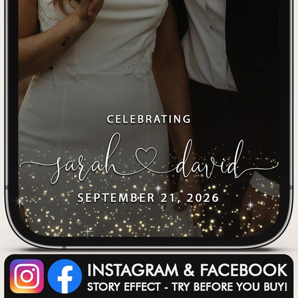 Wedding Instagram Filter, Wedding Instagram Effect, Custom Filter for Instagram, Instagram Story Filters, Wedding Story Filter, IG, Snapchat