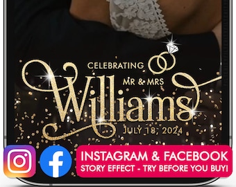 Engagement Filter For Instagram Gold Wedding Effect Wedding Instagram Story Mask Personalised Instagram Effect INSTAGRAM Wedding Effect