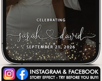 Wedding Instagram Filter, Wedding Instagram Effect, Custom Filter for Instagram, Instagram Story Filters, Wedding Story Filter, IG, Snapchat