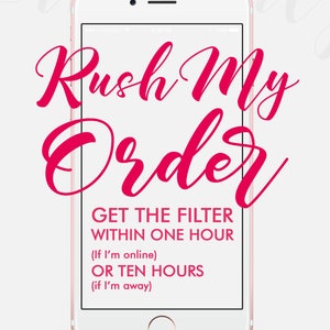 Rush My Order! Get the Filter within 1 to 12 hours!