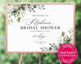 Bridal Shower Welcome Sign Template, Welcome Sign Bridal Shower, Bridal Shower Welcome Sign Printable, Welcome Sign Digital Download