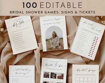 Bridal Shower Games Instant Download, Printable Bridal Shower Games, Bachelorette Party Games, Bridal Party Games, Bridal Bingo, Guess Dress
