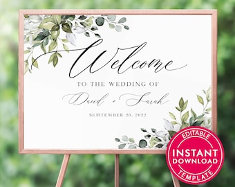 Wedding Welcome Sign Template, Welcome Sign Wedding, Wedding Welcome Sign Printable, Printable Wedding Welcome Sign, Welcome Sign Download