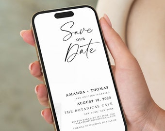 Electronic Save The Date, Electronic Invitation Template, Save The Date Ecard, Editable Template Instant Download, Digital Invite, Evite