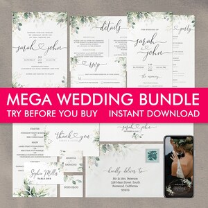 Wedding Invitation Template Etsy