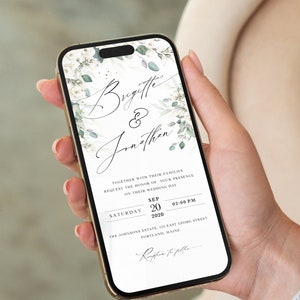 Faire-part de mariage numérique, modèle d'invitation électronique, carte électronique de mariage, invitation iPhone, smartphone, invitation numérique, Evite