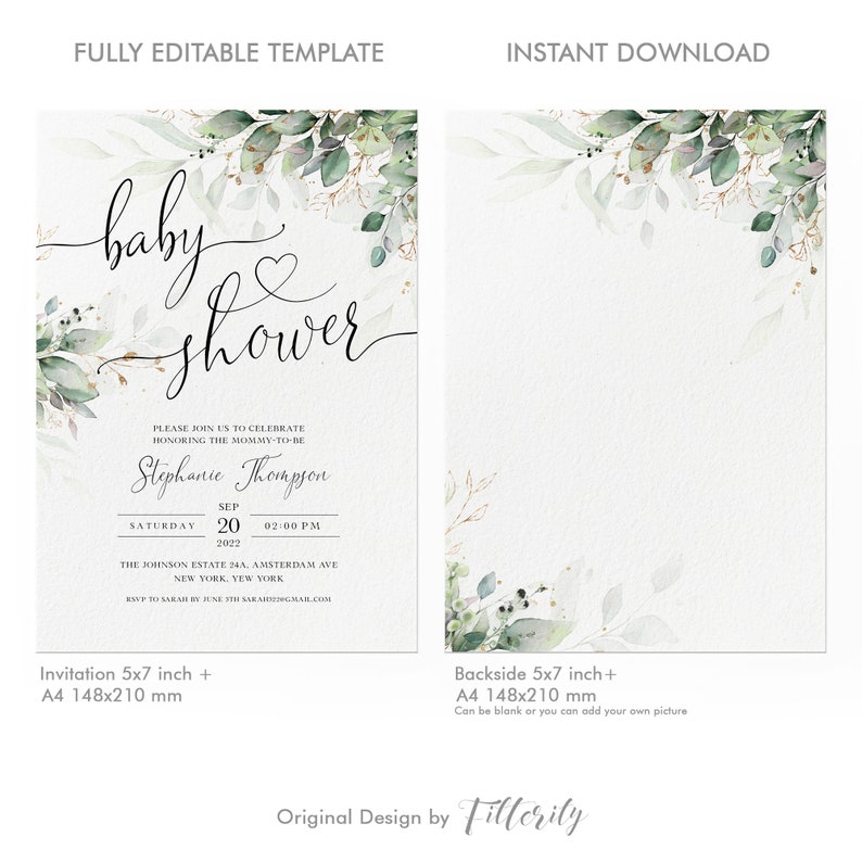 Baby Shower Invitation Baby Shower Invite Girl or Boy Baby Etsy