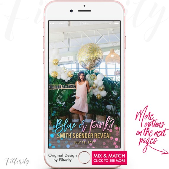 Gender Reveal Snap Filter Baby Shower Geofilter Image 0