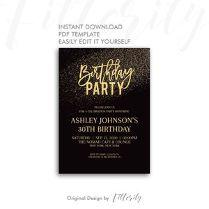 Birthday Invitations, Birthday Invitation Template, Printable Birthday ...