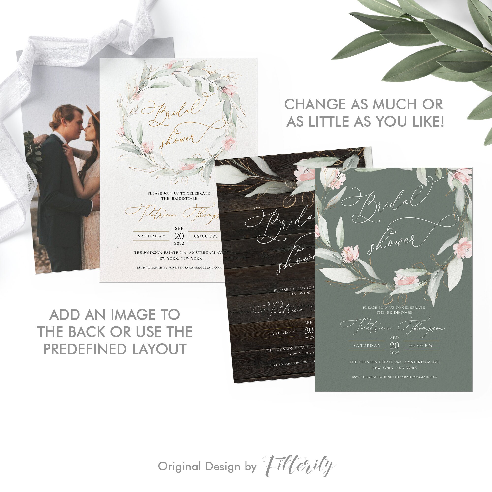 Blush Bridal Shower Invitation Bridal Shower Invite Etsy