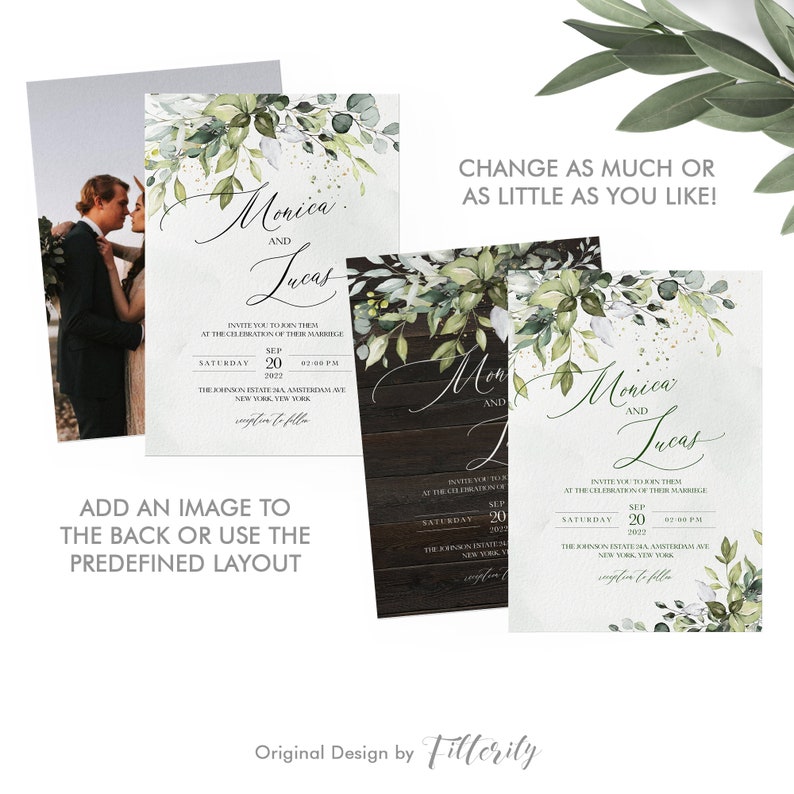 Printable Wedding Invitation Set Template Download Wedding - Etsy