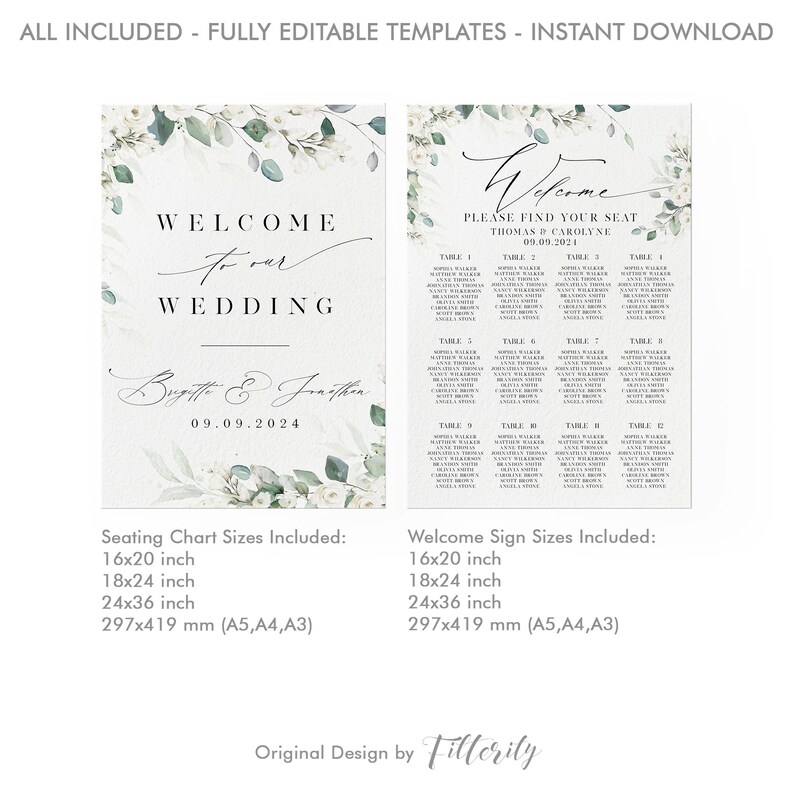 Wedding Invitation Template Bundle Wedding Invitations - Etsy