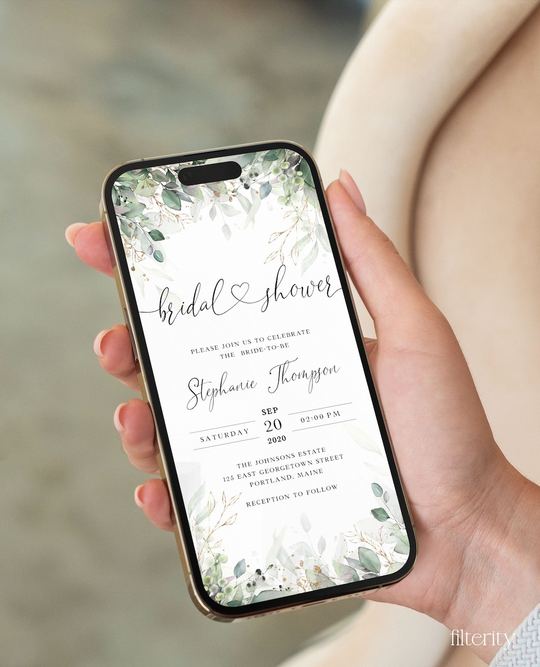 Electronic Bridal Shower Invitation, Electronic Invitation Template ...