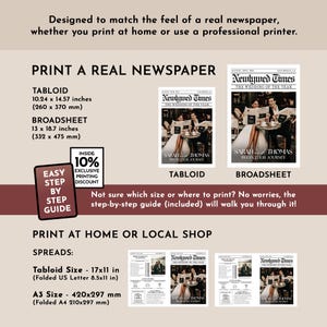 Wedding Newspaper Template with Photo, Wedding Newspaper Template, Wedding Program, Newlywed Times, Editable Newspaper Itinerary, Marriage image 8