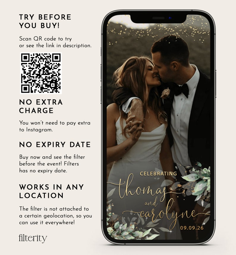 Wedding Instagram Filter Wedding Instagram Effect Custom Etsy