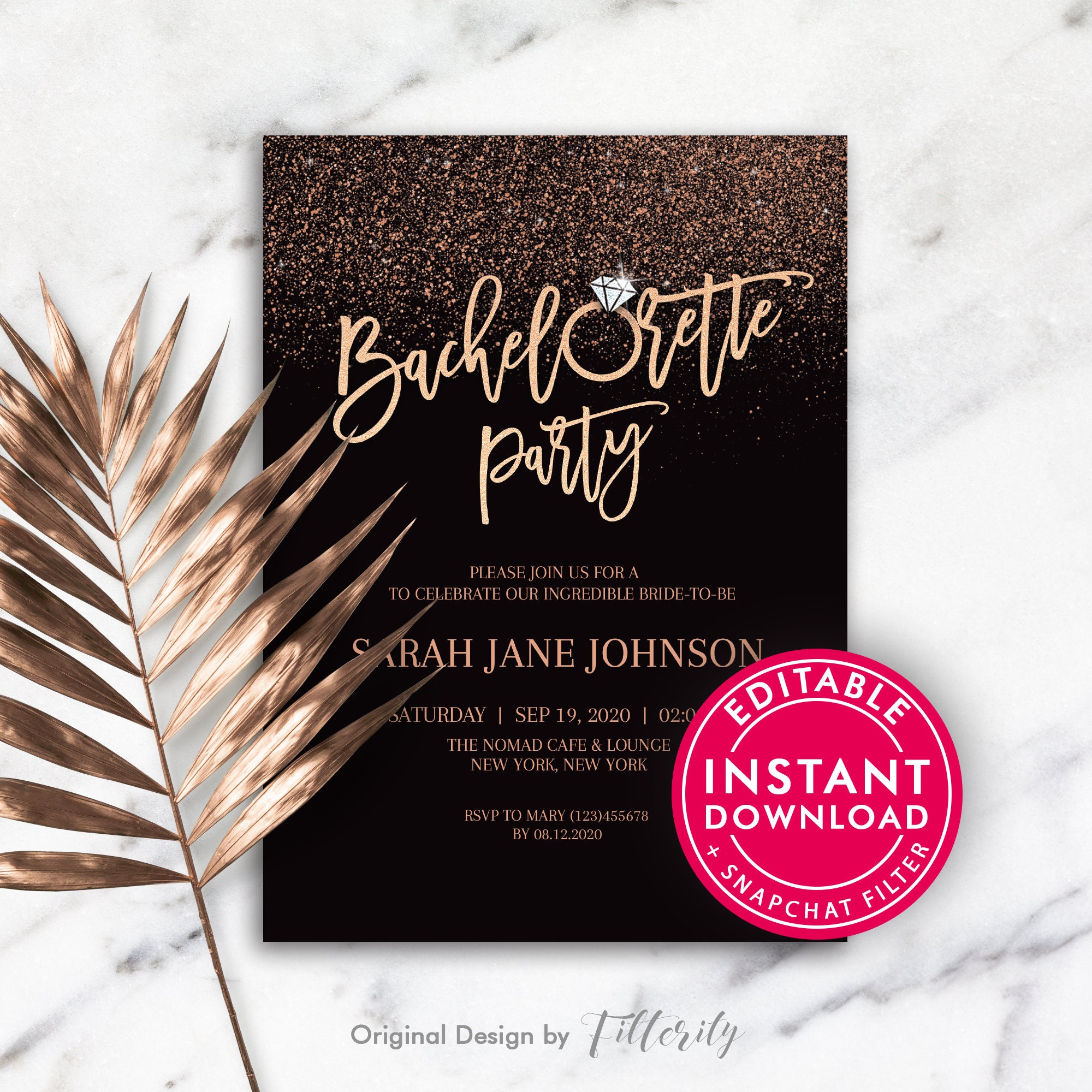 Bachelorette cheap party invites