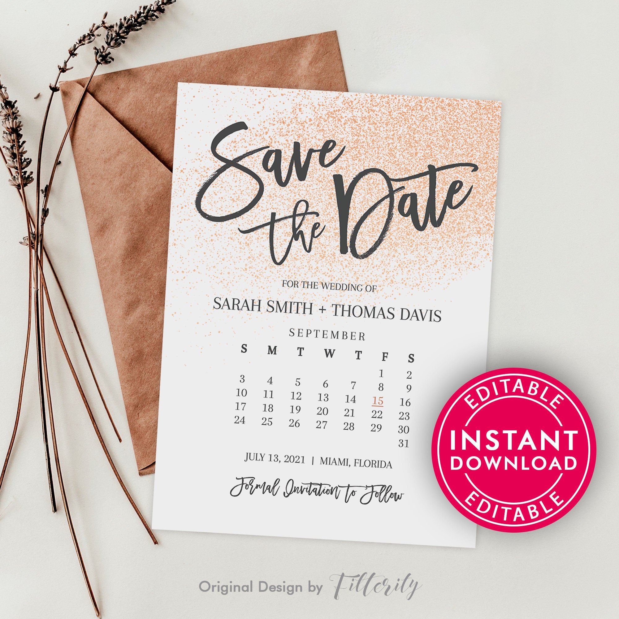 save the date rose