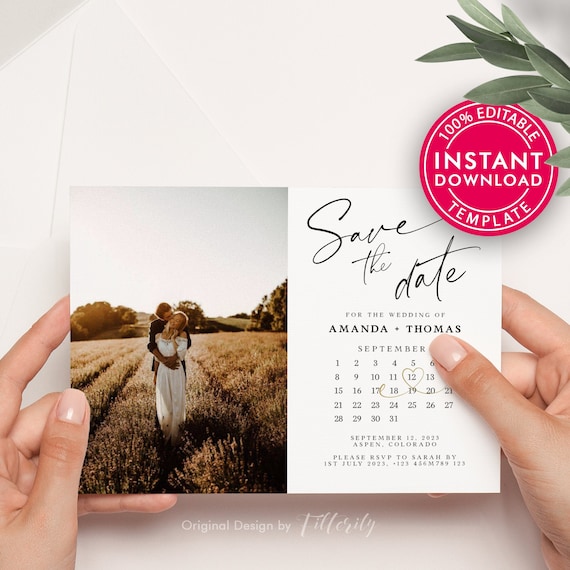 save-the-date-template-with-photo-save-the-date-postcard-save-the-date-cards-save-the-dates-horizontal-save-the-date-template-download-etsy