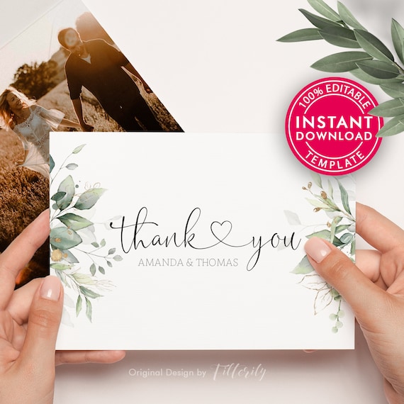 Image 10 for Template For Wedding Thank You Cards