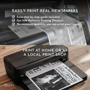 Save The Date Newspaper Template Canva, Wedding Save The Date, Announcement Photoshoot Newspaper, The Wedding Post News Paper Template image 10