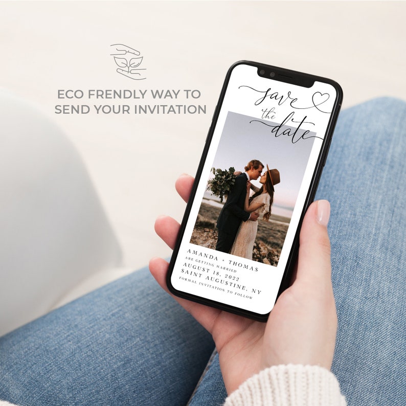 Electronic Save The Date Electronic Invitation Template Save Etsy