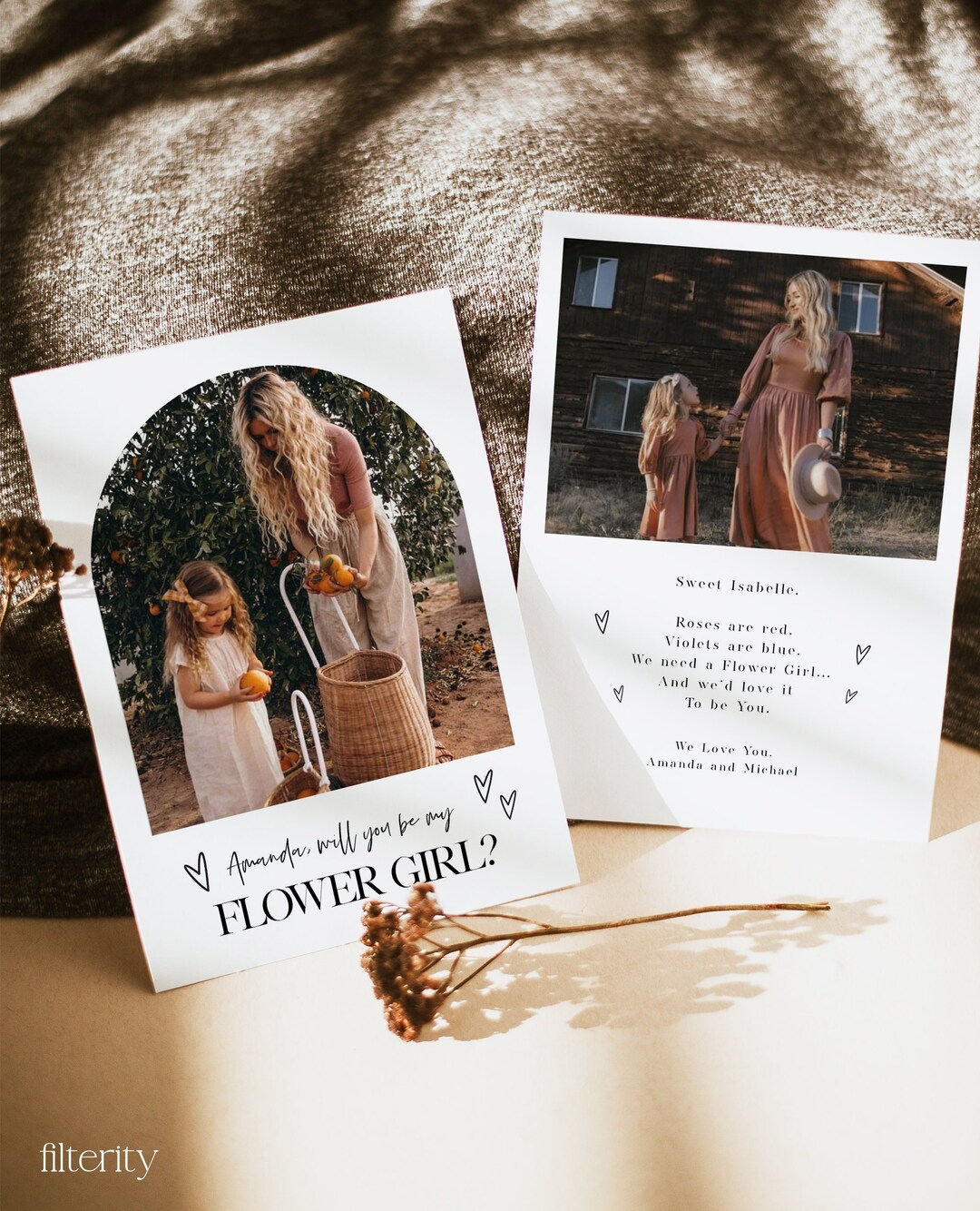 Flower Girl Proposal Card, Will You Be My Flower Girl Card Template ...