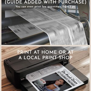 K&ouml;nnte beinhalten: Eine schwarz-wei&szlig;e Zeitungsvorlage mit einem Foto einer Frau und dem Text "The Sarah Times" und "Let's Celebrate Together!" Die Vorlage wird auf einem schwarzen Drucker gedruckt.