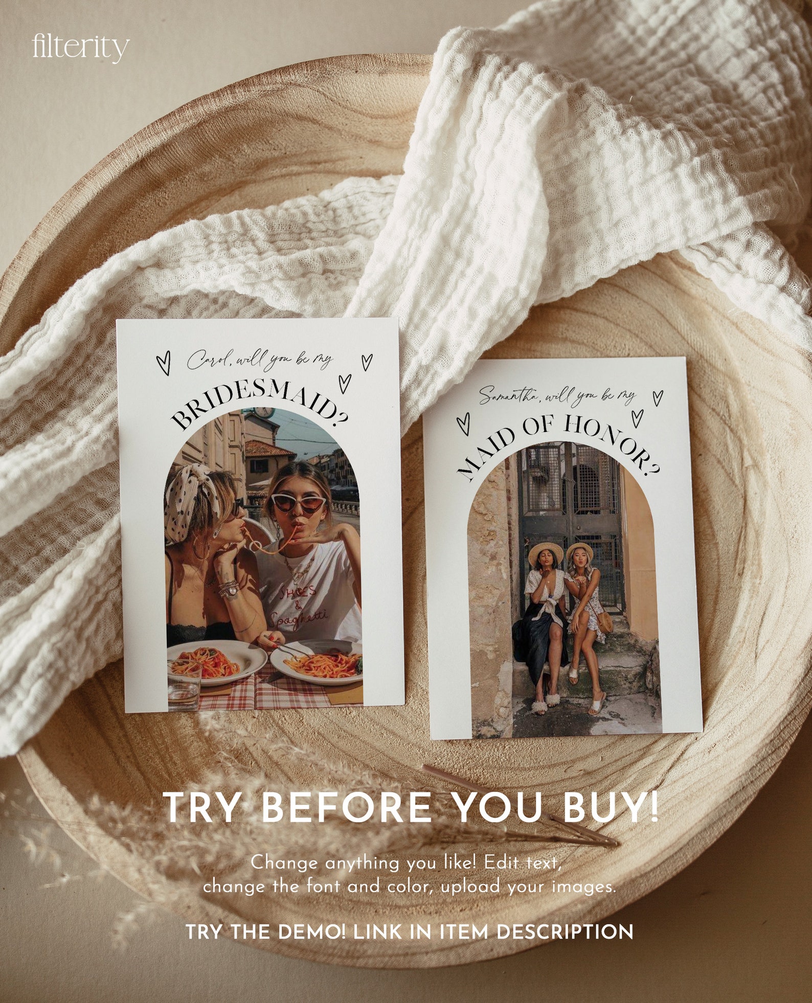 Will You Be My Bridesmaid Template With Photo, Will You Be My Maid of