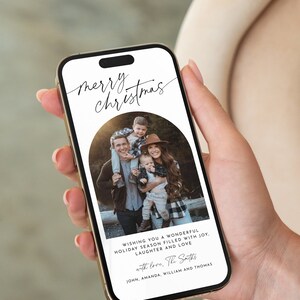Digitale Weihnachtskartenvorlage mit Foto, Weihnachtskartenvorlage, Weihnachtsfotokarte, bearbeitbare Weihnachtskarte Digital Download