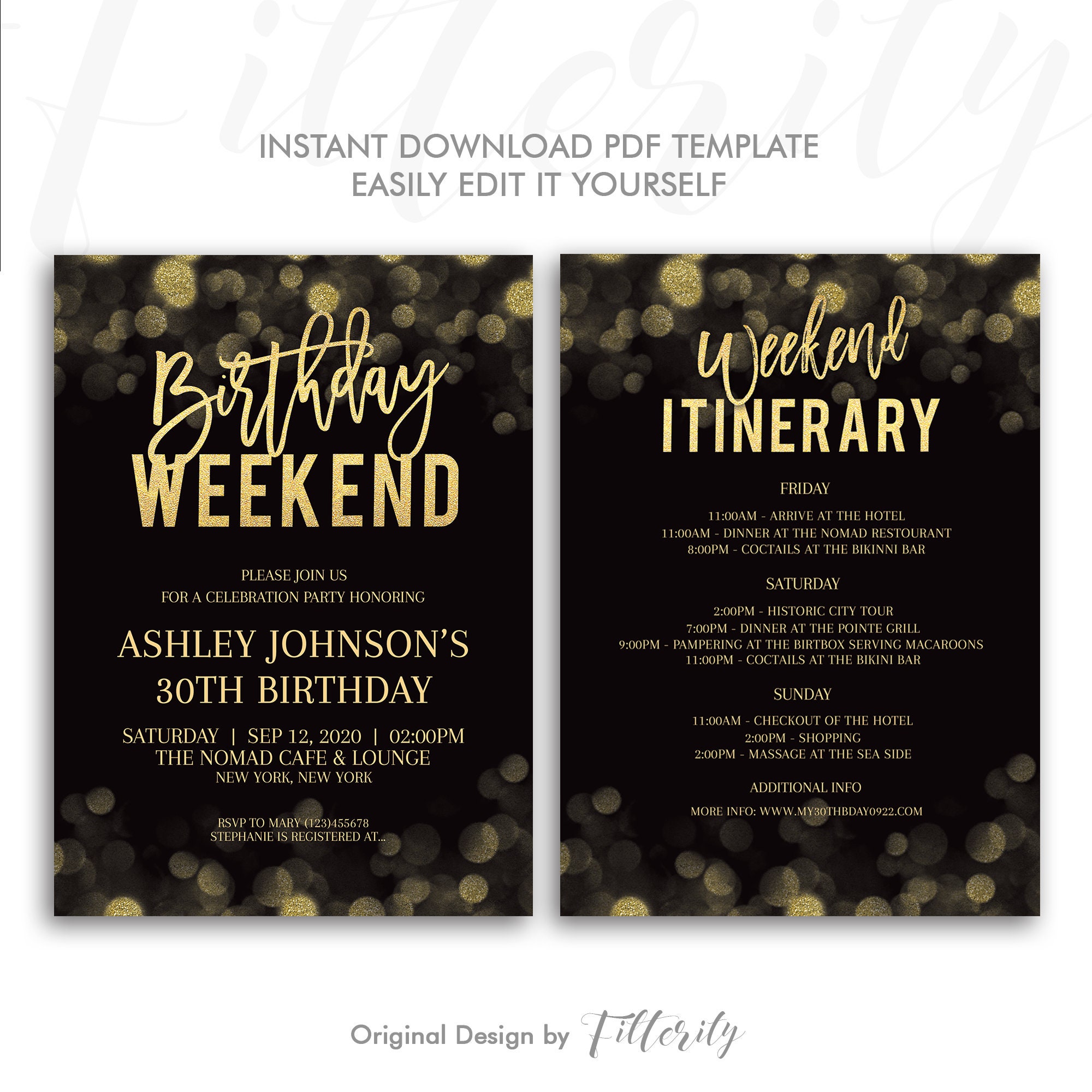 Birthday Invitations Birthday Invitation Template Printable | Etsy
