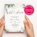 Bridal Shower Invitation, Bridal Shower Invites, Printable Bridal Shower Invitation, Boho Bridal Shower Invitation Template Instant Download