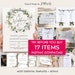 Printable Wedding Invitation Template Bundle, Thank You Card, Wedding Program Template, Wedding Menu, Invitation Set, RSVP Cards and more