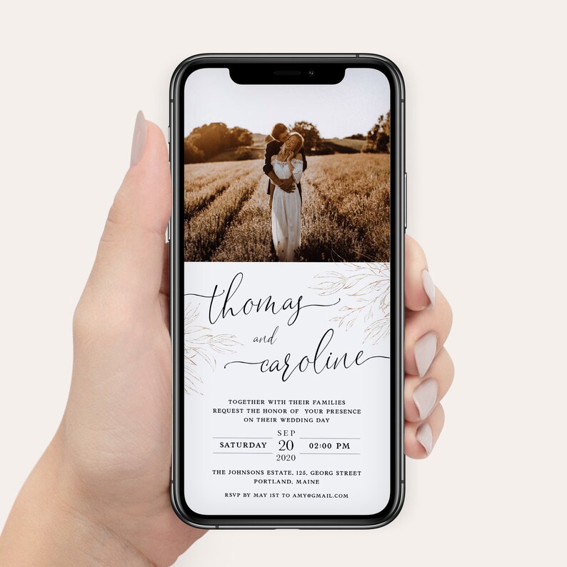 Wedding Invitation Digital Electronic Invitation Template Etsy