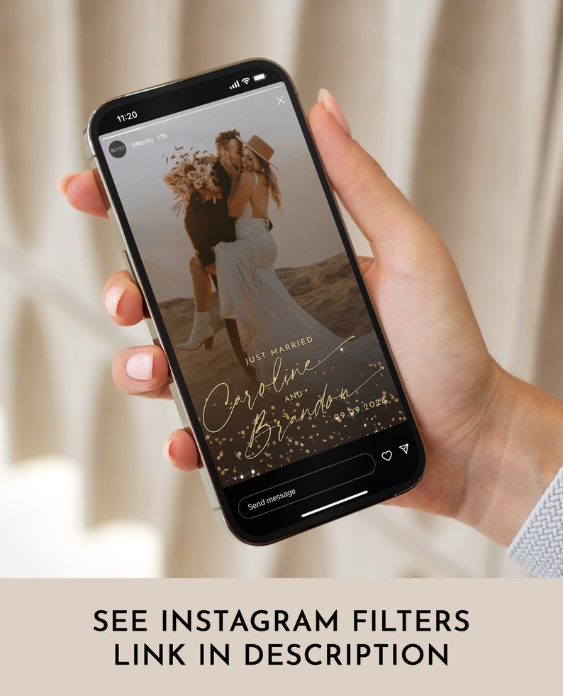 Wedding Instagram Story Filter QR Code Sign Template Share Etsy