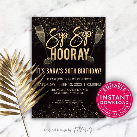 Birthday Invitations Birthday Invitation Template Printable | Etsy