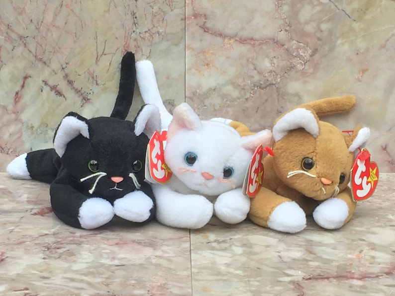 TY Beanie Babies, Zip P.V.C. Style 4004, Flip P.V.C. Style 4012 & Nip P