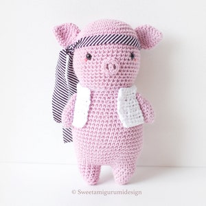 Crochet Pattern: Karate Pig Amigurumi (PDF Download)