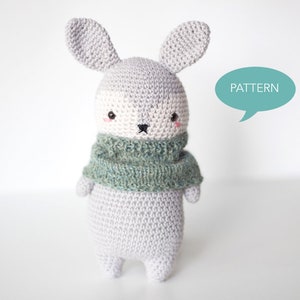 Crochet pattern Bunny Amigurumi, Digital PDF crochet pattern, Amigurumi pattern Bunny, crochet tutorial Bunny,Stuffed Animal crochet pattern image 1