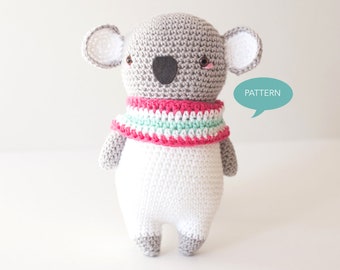 Crochet pattern Koala Amigurumi, Digital PDF crochet pattern, Amigurumi pattern Koala, crochet tutorial Koala,Stuffed Animal crochet pattern