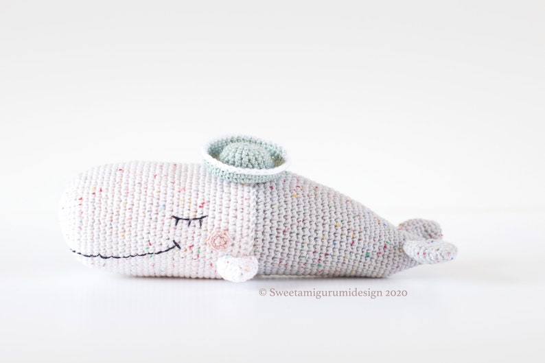 Whale amigurumi pattern, whale crochet pattern, whale crochet, whale amigurumi pattern pdf, whale pattern, amigurumi fish pattern image 3