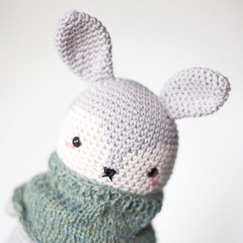 Crochet pattern Bunny Amigurumi, Digital PDF crochet pattern, Amigurumi pattern Bunny, crochet tutorial Bunny,Stuffed Animal crochet pattern image 2